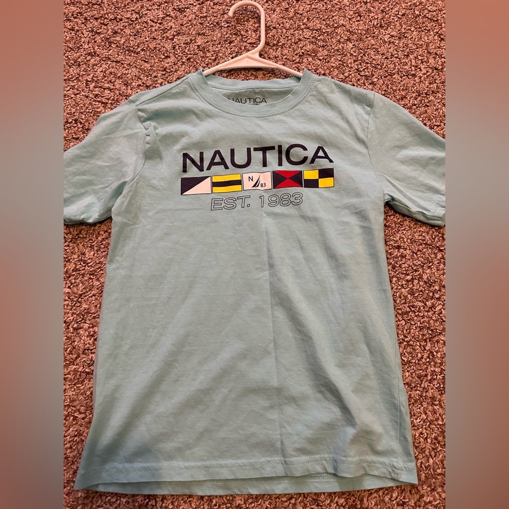 Nautica Light Blue Graphic T-Shirt